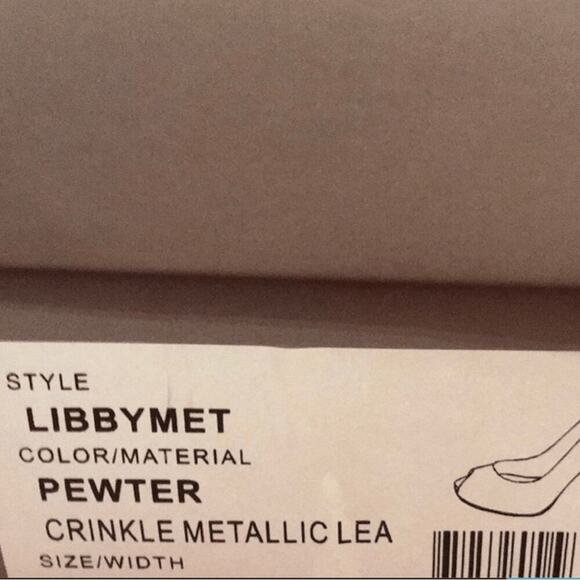 BCBGMaxAzria BCBG LibbyMet Pewter Metallic Peep Toe Heels Pumps  Shoes Size 7.5 - Picture 13 of 13
